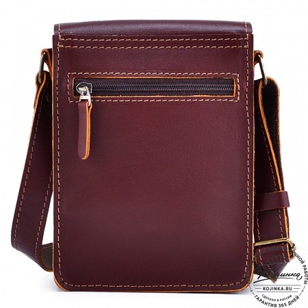 Мужская кожаная сумка "Робин" (бордо-коричневый)